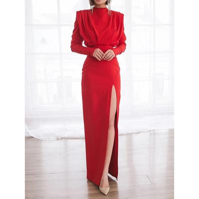 dress female women clothing long empire fork round