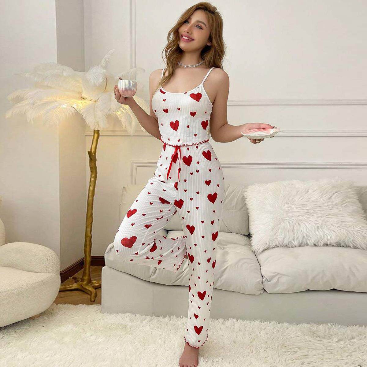 pyjamas suits womens clothing summer suspenders thin home
