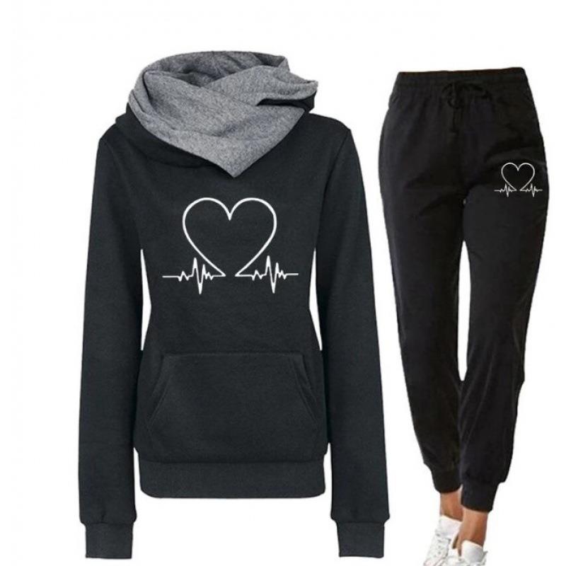 Mens and womens sweatshirt suit pullover hoodie sports suit
