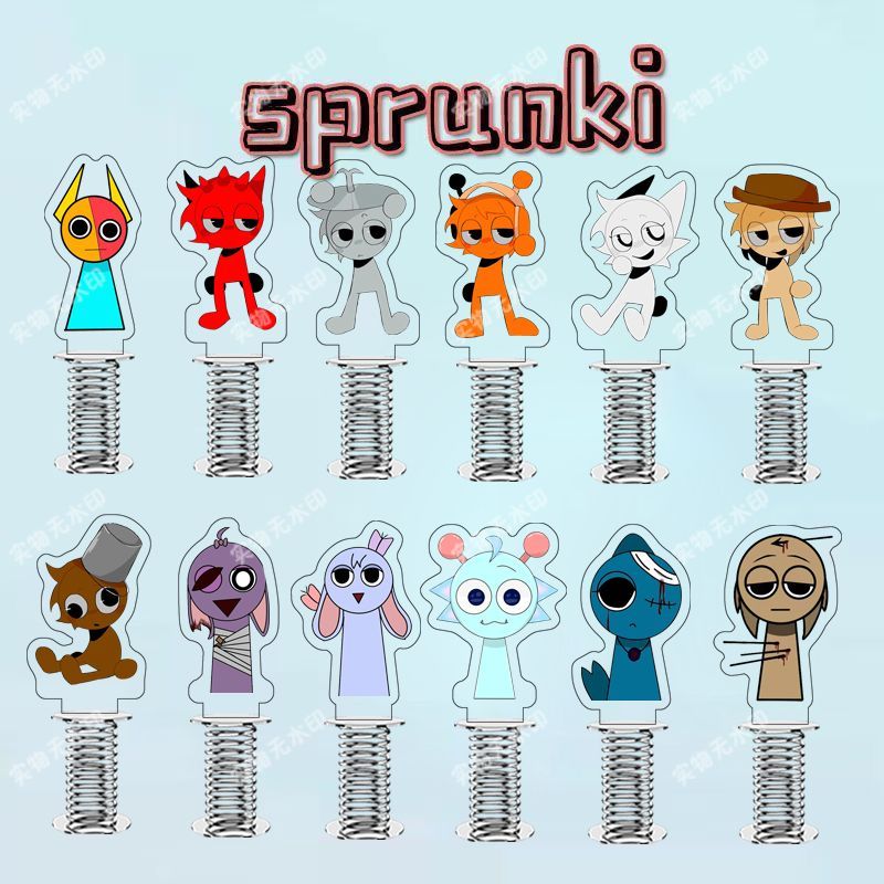 sprunki节奏盒子全员周边亚克力立牌弹簧摇摇乐桌面定制摆件饰品