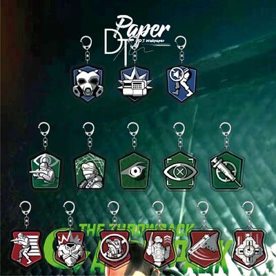 GHOSTS使命召唤手游老六周边钥匙扣男女学生挂件包包小装饰