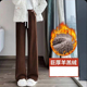 大码 子 宽松显瘦胖MM200斤高腰直筒裤 300斤羊羔绒加厚加绒冬季 新款