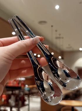 【高级感轻奢】元宝勺子316不锈钢食品级儿童吃饭勺宝宝喂饭勺子