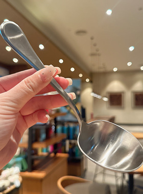 高级质感！1810不锈钢大口喝汤干饭勺子大号深口吃面汤勺喝粥勺