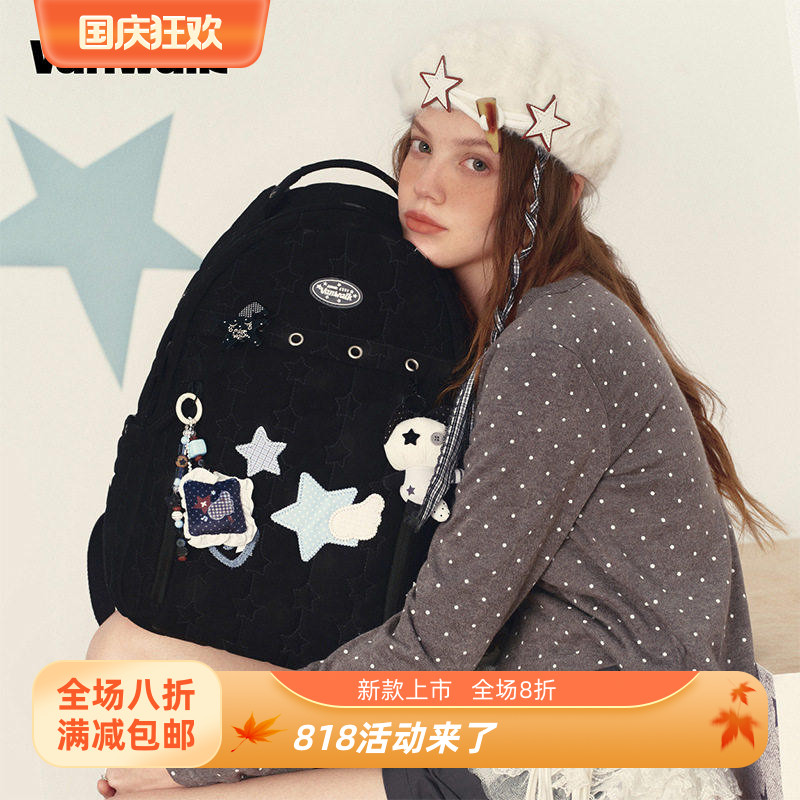 VANWALK lucky pony波点小食量日常款外出痛包休闲双肩包少女书包图片