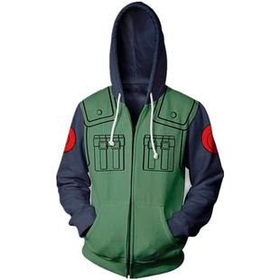 Anime 3D Printed Zip Hooded Jacket动漫3D印花时尚拉链连帽外套