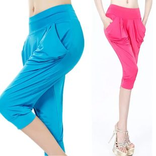 Capri pants for middle-aged women中老年女士大口袋 休闲七分裤