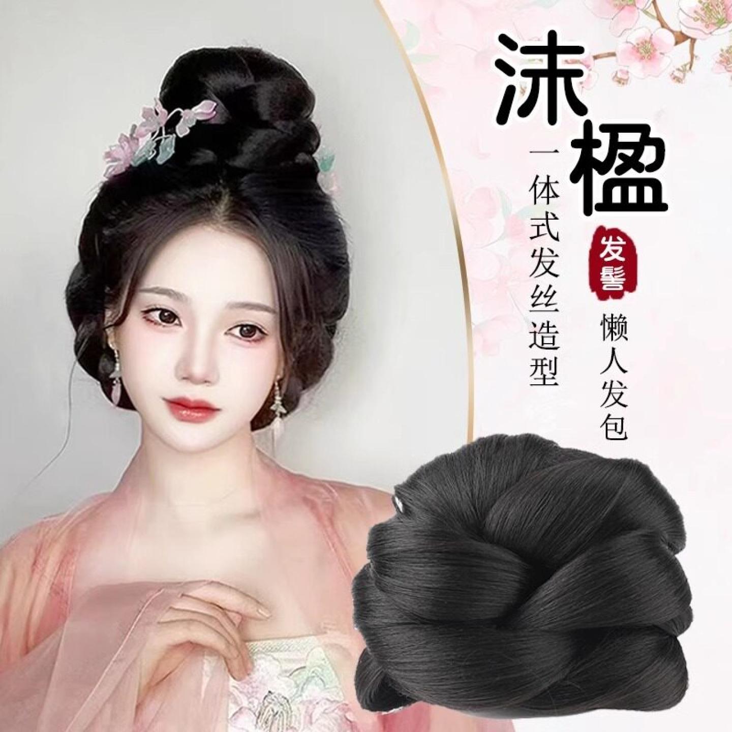 汉服头饰古装全发丝假发包