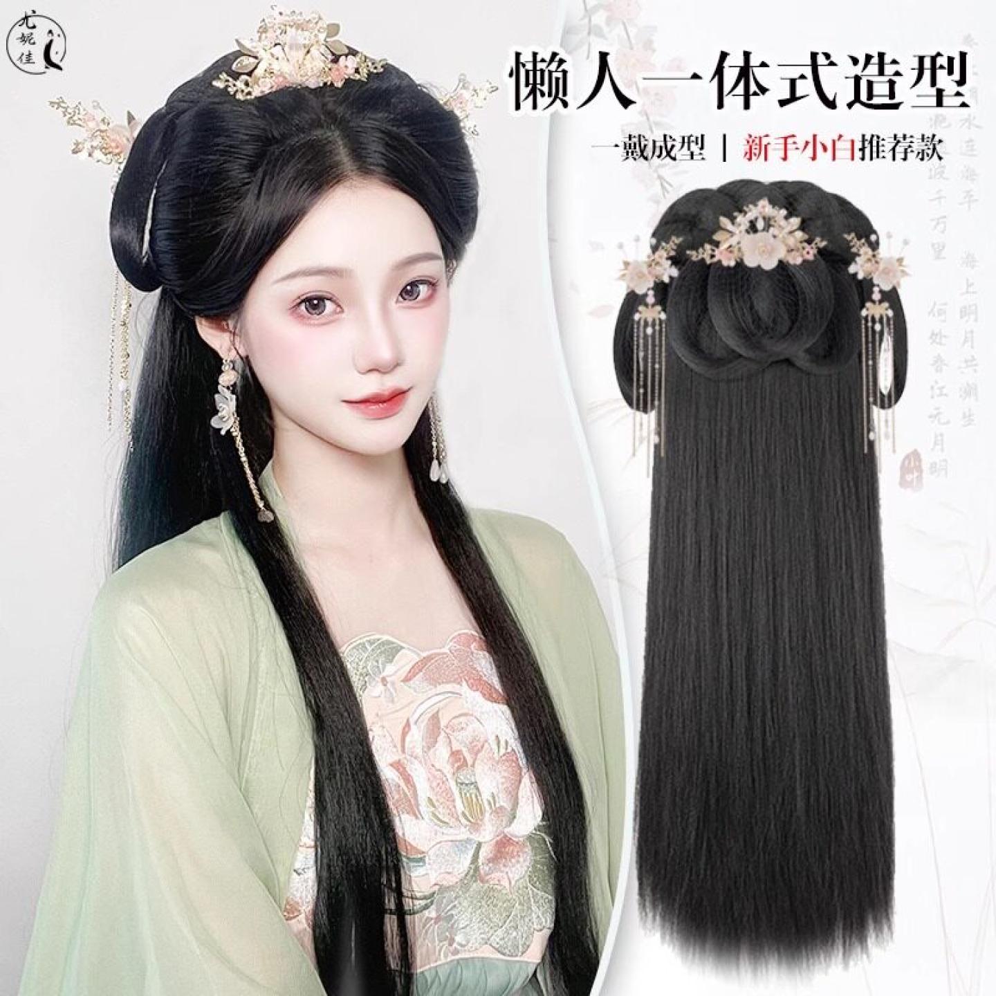 汉服假发古装一体式造型图片