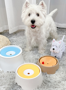 狗不湿嘴水碗猫漂浮碗宠物悬浮盆猫咪保护颈椎防打翻玩水狗狗水盆