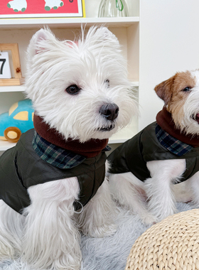 狗狗衣服冲锋衣宠物秋冬棉衣猫咪户外比熊西高地雪纳瑞秋季中型犬