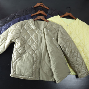 两面穿！日系复古男士舒适保暖秋冬休闲无领棉服内搭棉衣外套潮