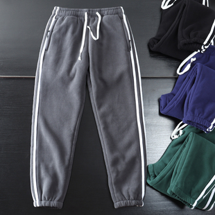 织带羊羔绒加绒加厚保暖束脚休闲卫裤 过冬神器 男士 冬季 聚热抗寒