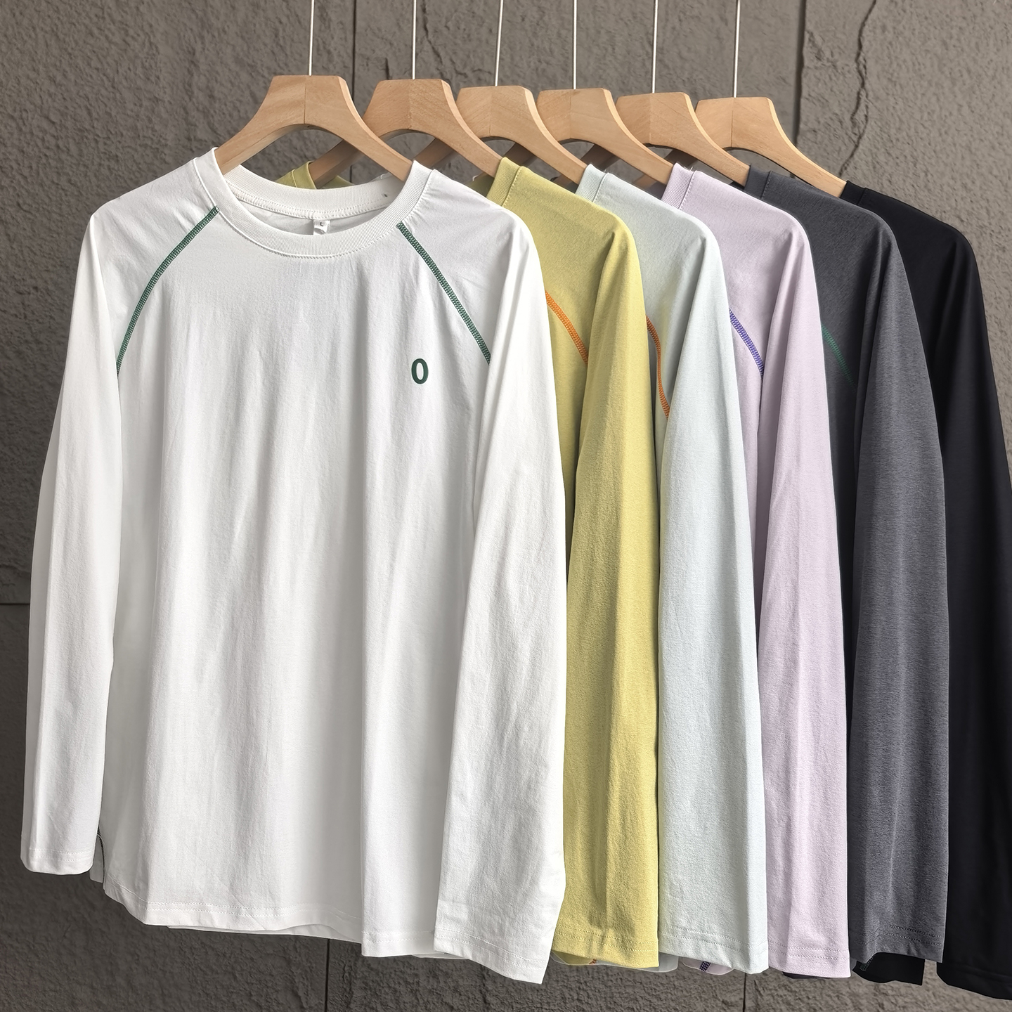 冰蓝色防晒长袖t恤 男夏季薄款速干运动骑行服户外凉感插肩袖上衣