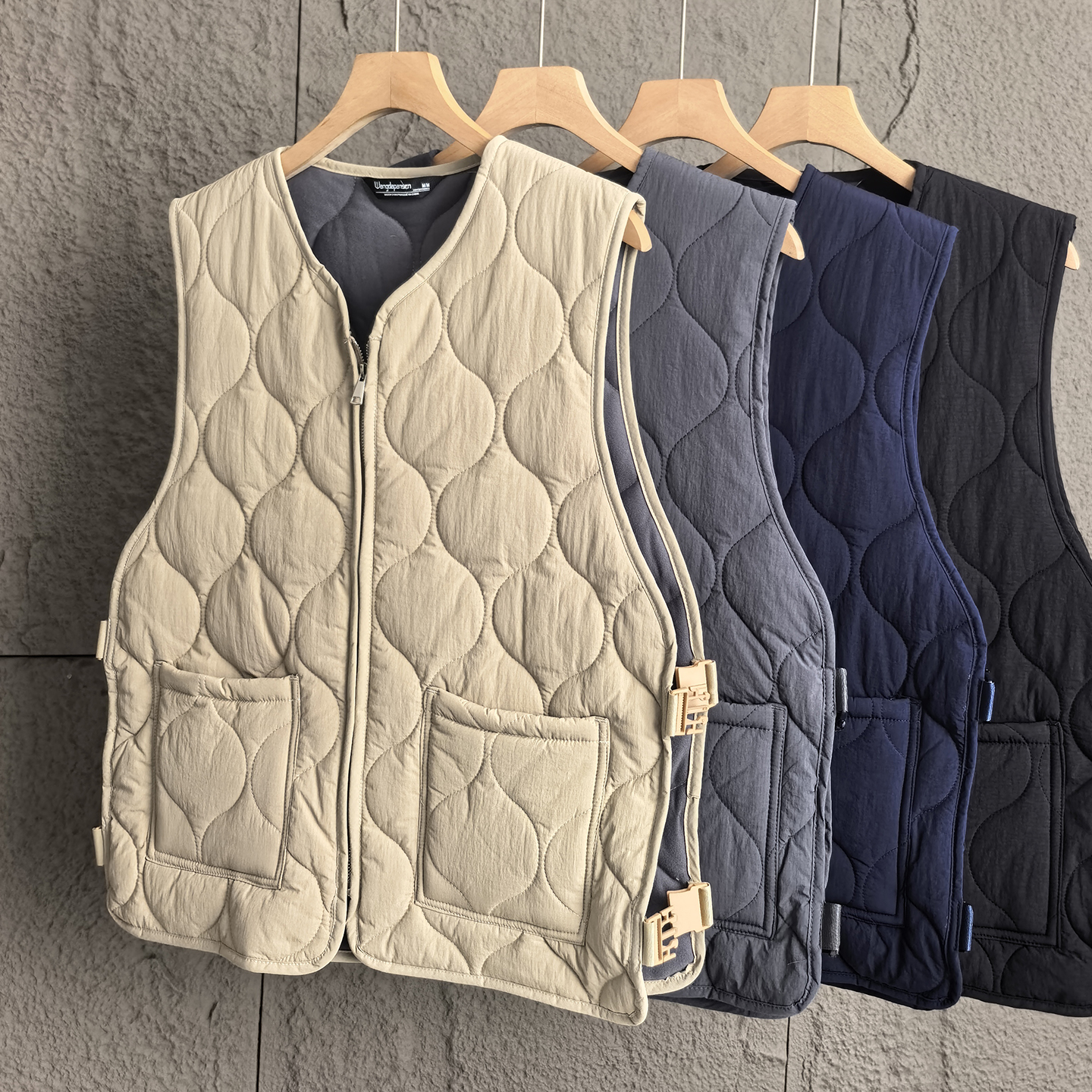 日系复古！葫芦纹绗缝拆卸棉马甲