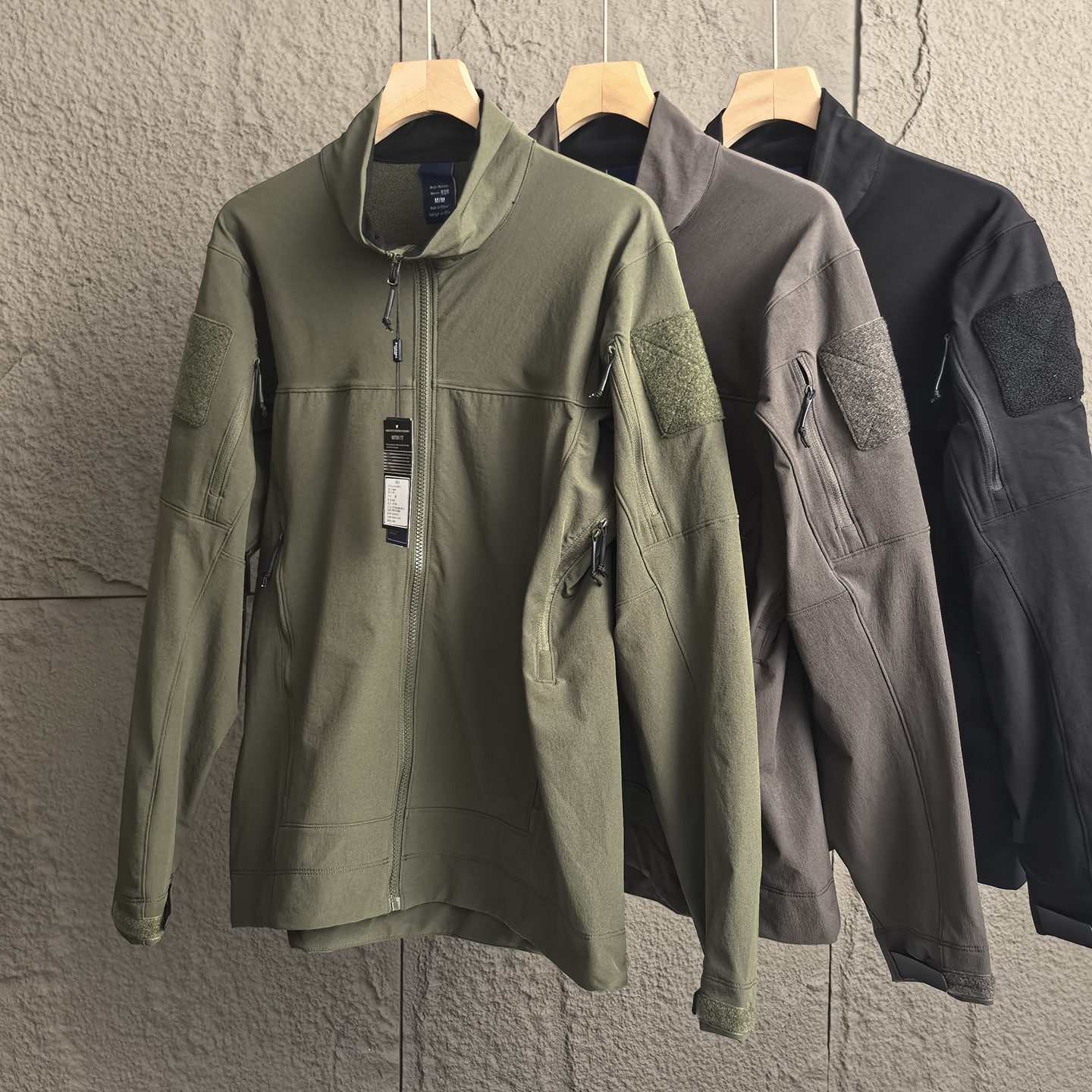 军版早秋防风防水透气保暖软壳衣