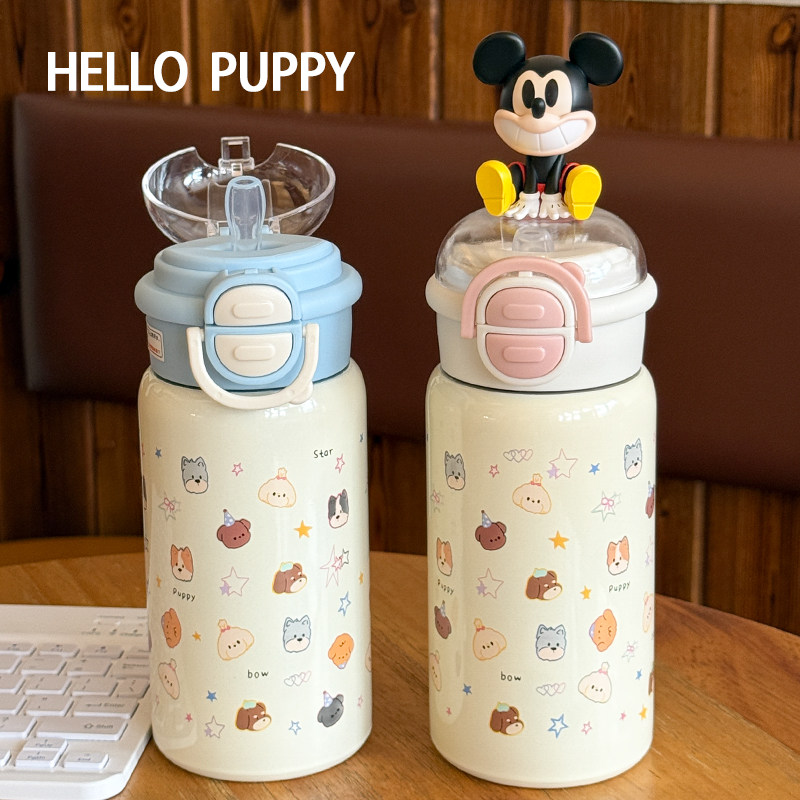 保温杯女士高颜值2025新款大容量吸管杯学生上学专用外出便捷水杯