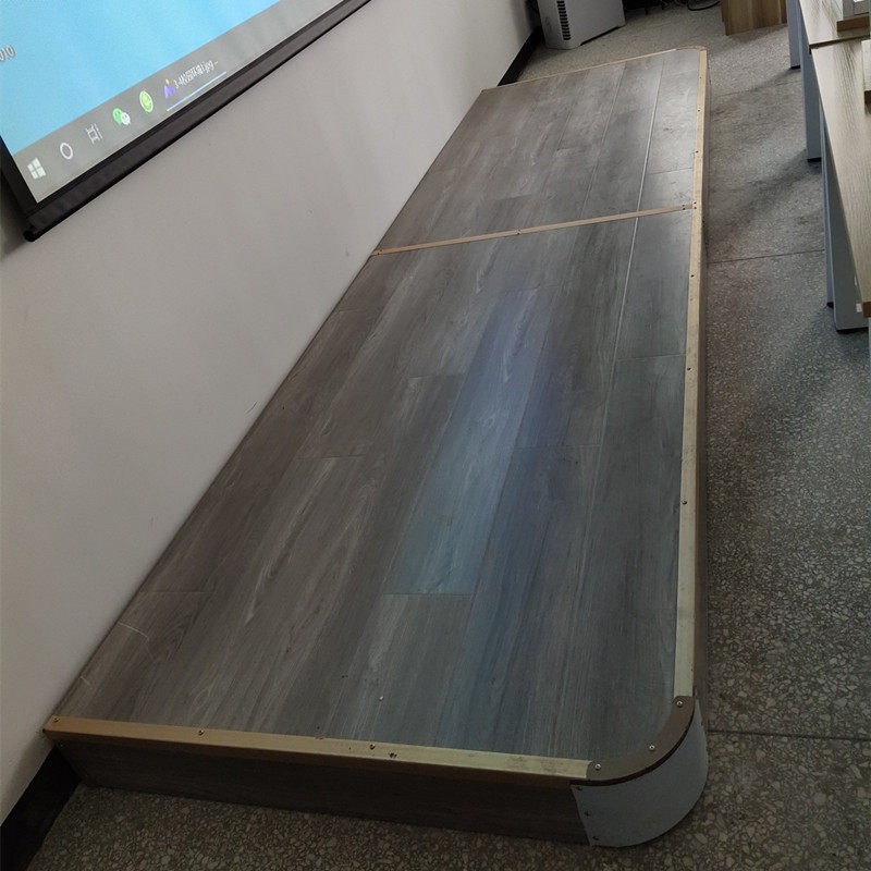 教室讲台地台木质小舞台半圆t台幼儿园学校老师教学演讲台可移m动