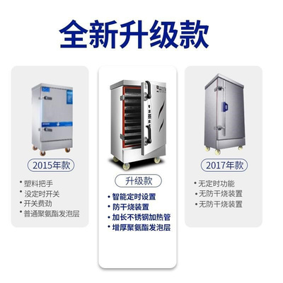 c蒸饭车商用电蒸箱电热燃气蒸饭柜食堂小型蒸饭箱全自动蒸饭柜2A2