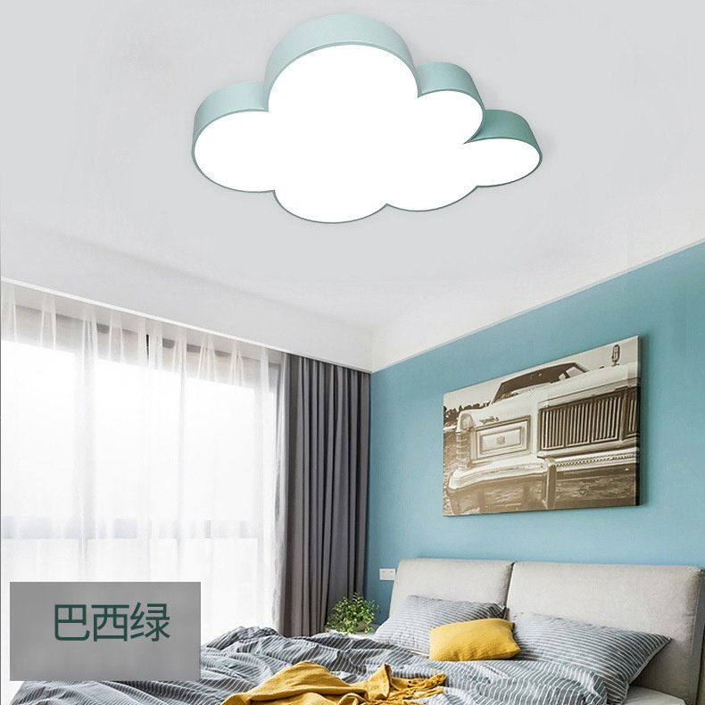 云朵吊灯创意儿童房灯e男女孩卧室卡通吸顶灯幼儿园F大厅灯LED护_虎窝淘