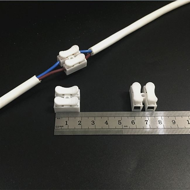 f按压式接线端子电源线快速对接头导线连接器压线柱灯具接头2位