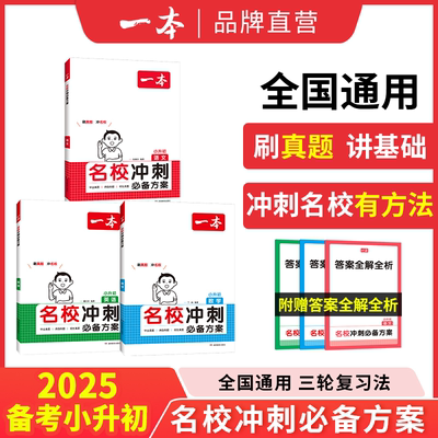 一本名校冲刺必备方案语文数学英语小升初总复习六年级知识大盘点小学毕业升学考试总复习专项训练小学名师总复习考试训练