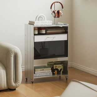 雅仆包豪斯可移动客厅沙发边柜边几现代简约多层收纳置物架茶水柜