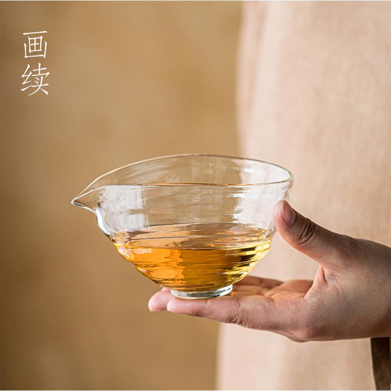 画续加厚玻璃耐高温公道杯