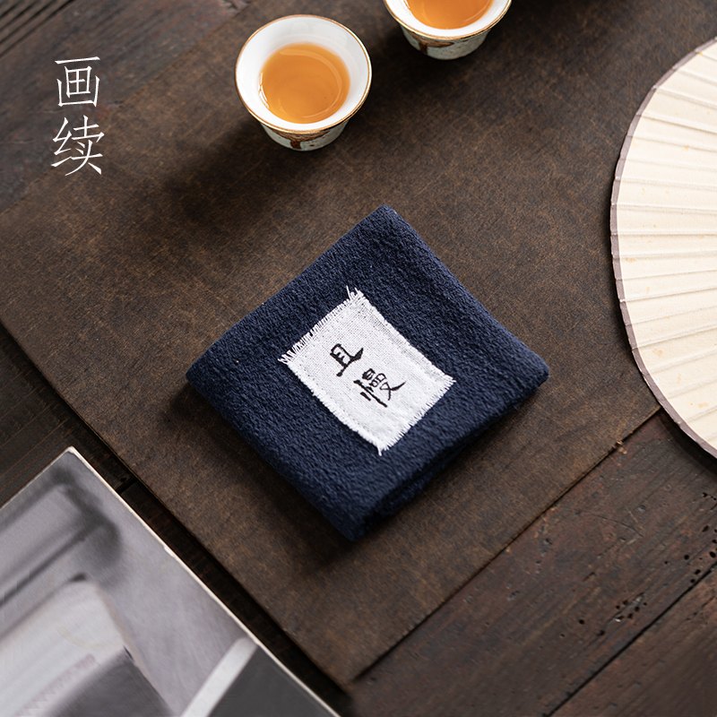 手写吸水茶巾茶布茶垫茶席