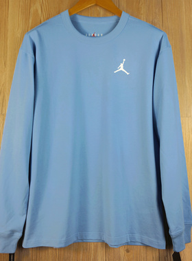 【现货】美版~23ENGINEERED 男子北卡蓝 圆领宽松运动休闲长袖T恤