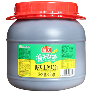 海天蚝油上等蚝油3.2kg 大桶宽口商用装拌面炒菜腌肉火锅蘸调味品