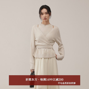 AH54MS426 高智感露肩设计系带羊毛针织衫 AIRIQI商场同款 25冬新款