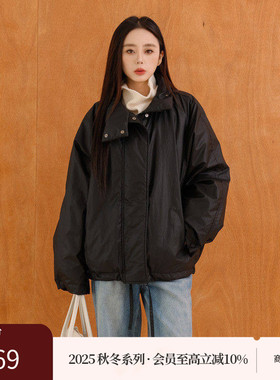 AIRIQI商场同款25冬新款工装风时髦保暖通勤短款羽绒服AX54YR019