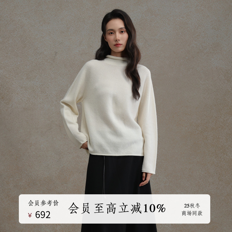 AIRIQI25冬新款高领羊毛针织衫
