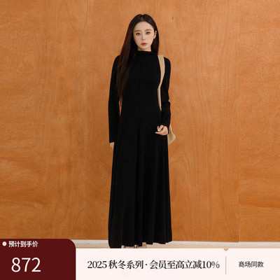 AIRIQI25冬新款廓形羊毛连衣裙