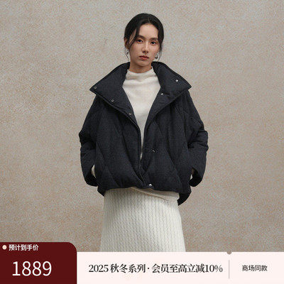 AIRIQI25冬新款立领羊毛羽绒服