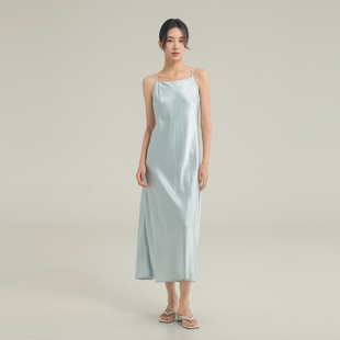 AIRIQI夏季新款法式一字领高级感礼服长裙吊带连衣裙AH52LQ700