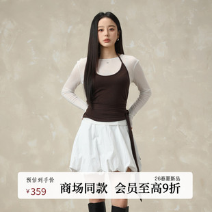AY61TZ377 层次感针织背心T恤早春漂亮套装 AIRIQI商场同款 26春新款
