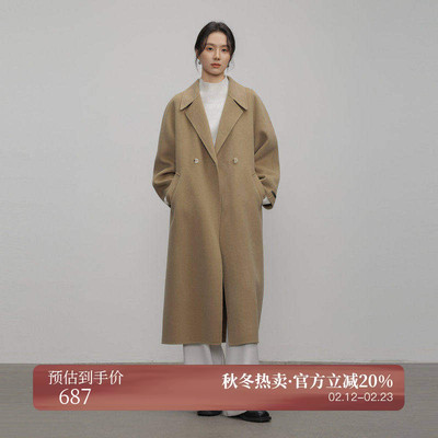 AIRIQI冬季新款山羊绒毛呢外套