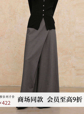 黑标BAIZHUO商场同款25秋新款斜拼错位设计感宽松休闲裤AZ53CK159