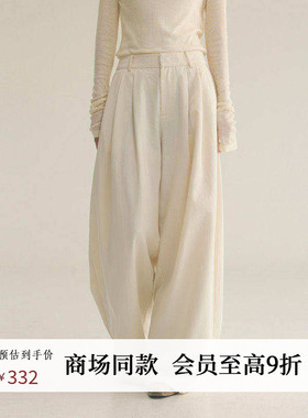 AIRIQI商场同款25秋新款宽松自然腰阔腿裤天丝休闲裤女AI53CK037