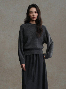 黑标BAIZHUO商场同款25冬新款休闲极简半高领羊毛针织衫AZ54MS281