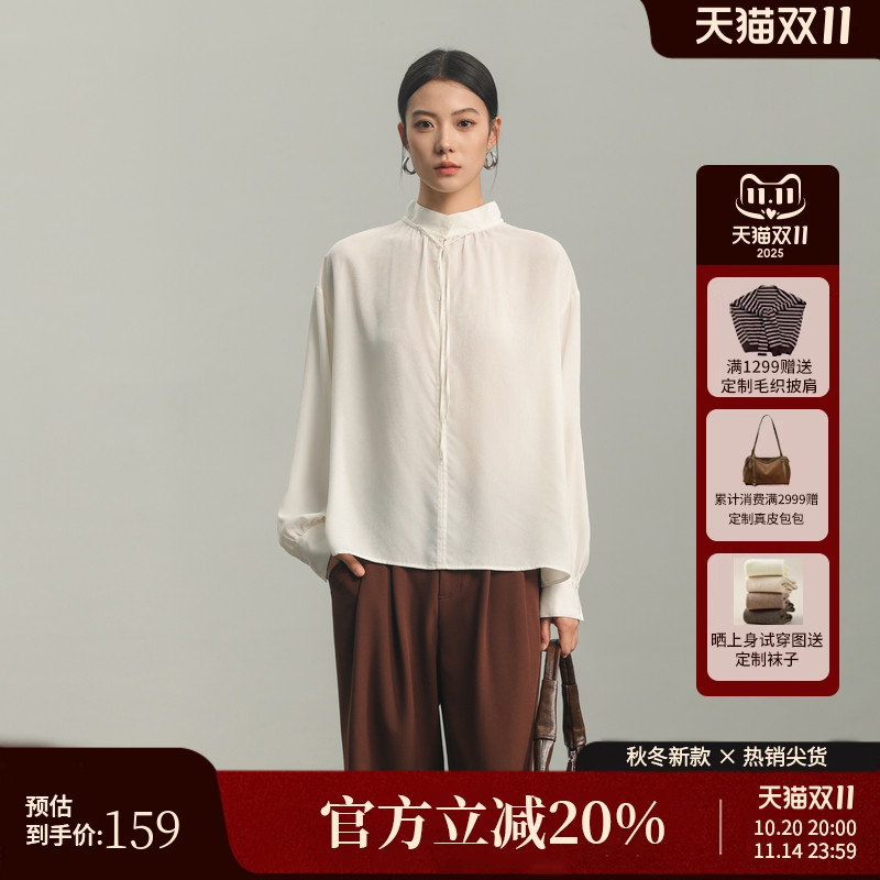 AIRIQI冬季新款休闲长袖衬衫小衫