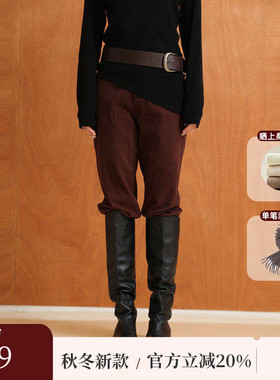 AIRIQI冬季新款复古百搭通勤高腰显瘦直筒休闲牛仔裤女AP51CK9997