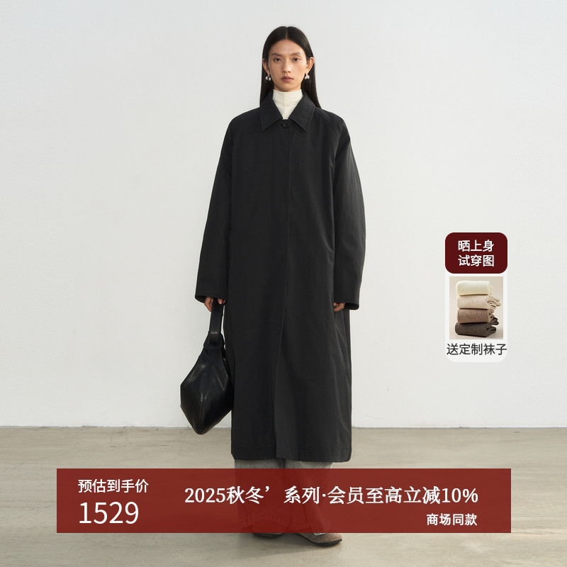 AIRIQI25冬新款轻量翻领羽绒服