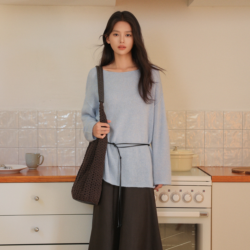 AIRIQI25秋新款长袖羊毛针织衫