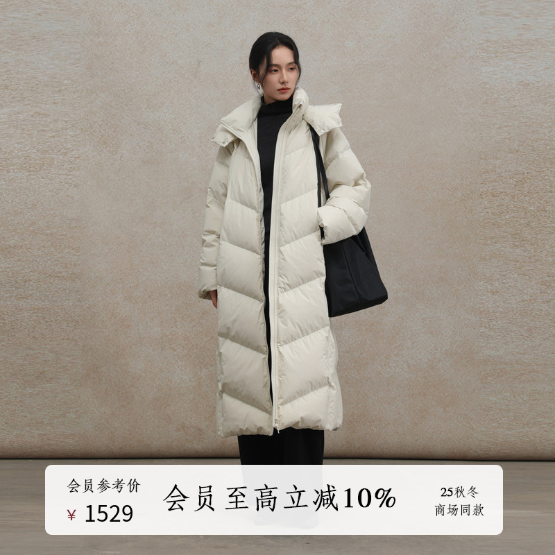 AIRIQI25冬新款立领连帽羽绒服