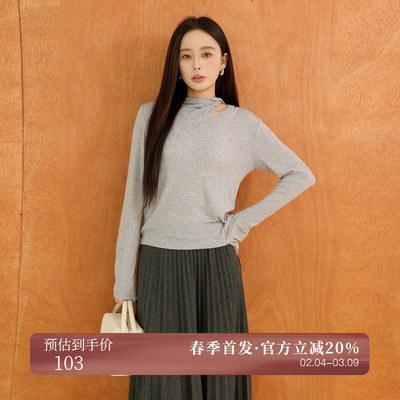 AIRIQI春季新款肩带针织打底衫