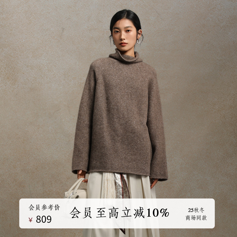 AIRIQI25冬新款半高领针织衫