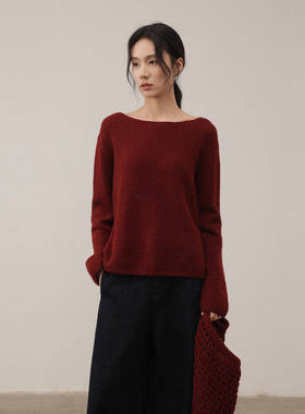 AIRIQI商场同款25冬新款休闲宽松羊毛衫+屁帘针织套装女AY54TZ458